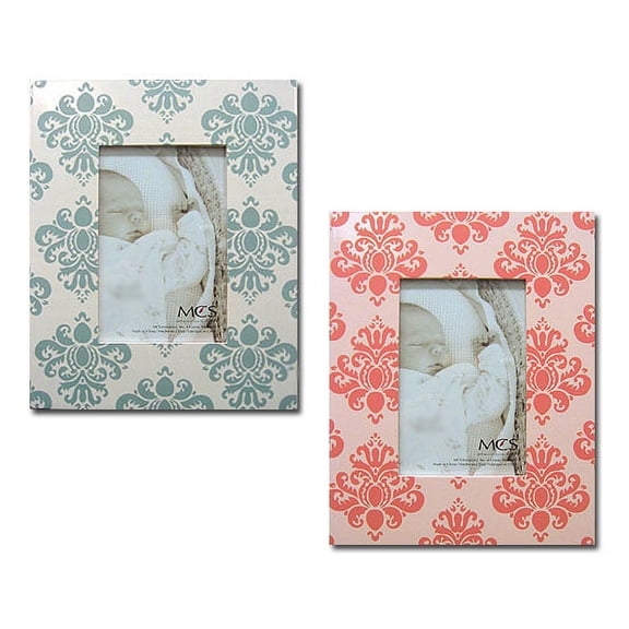 MCS Baby Damask Medium-Density Fibreboard Picture Frame, for 4x6 Photo, Blue