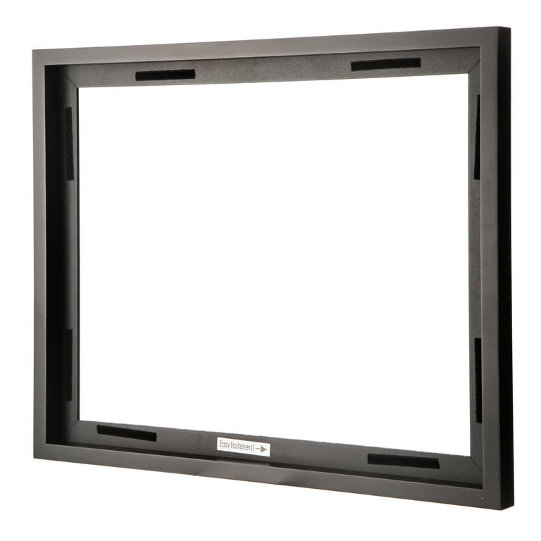 MCS Black Wood Canvas Floating Frame, 16 x 20 Inches 