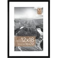 thumbnail image 1 of MCS Everline Collection 16x22 Poster Frame, Display Pictures 12x18 With Mat or 16x22 Without Mat, Vertical & Horizontal Wall Hanging Large Picture Frame for Photos & Posters, Black (1-Pack), 1 of 7