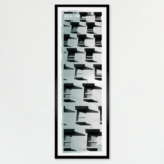 MCS Foundation 13.5x40 Poster Frame Traditional Black, Vertical & Horizontal Wall Hanging Large Picture Frame for Photos, Panoramics, Posters & Art Prints (1-Pack)