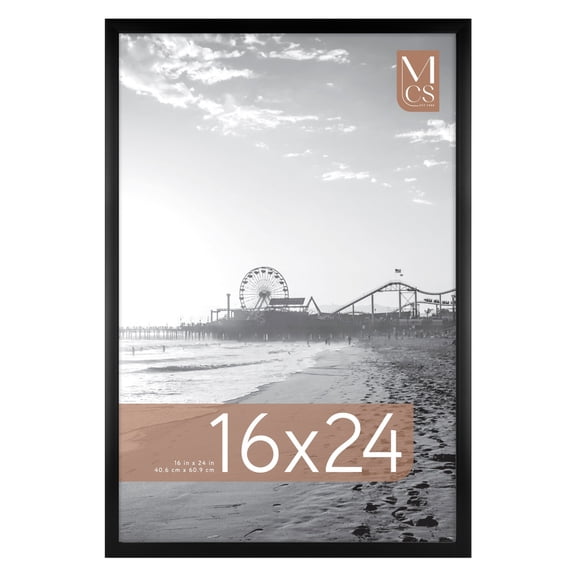 MCS Foundation 16x24 Poster Frame Traditional Black, Vertical & Horizontal Wall Hanging Large Picture Frame for Photos, Posters & Art Prints (1-Pack)