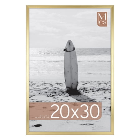 MCS Foundation 20x30 Poster Frame Traditional Brass, Vertical & Horizontal Wall Hanging Large Picture Frame for Photos, Posters & Art Prints (1-Pack)