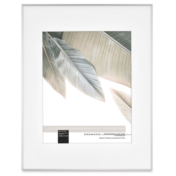 MCS Framatic Fineline II Frame - Silver, 11" x 14"