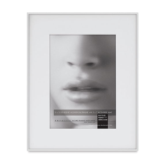 MCS Framatic Frame - White, 8" x 10" w/5" x 7" Opening, Single Mat