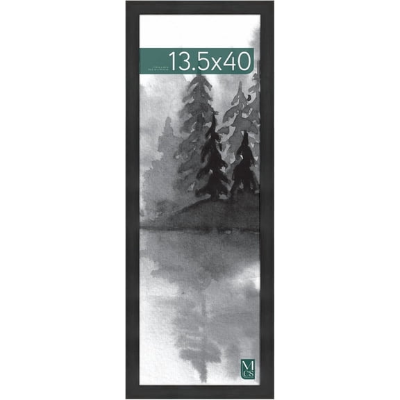 MCS Museum Poster Frame 13.5x40 Onyx Woodgrain, Vertical & Horizontal Wall Hanging Large Picture Frame for Photos, Posters & Art Prints (1-Pack)