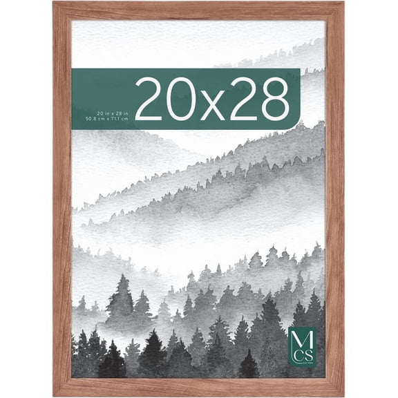 MCS Museum Poster Frame 20x28 Medium Oak Woodgrain, Vertical & Horizontal Wall Hanging Large Picture Frame for Photos, Posters & Art Prints (1-Pack)