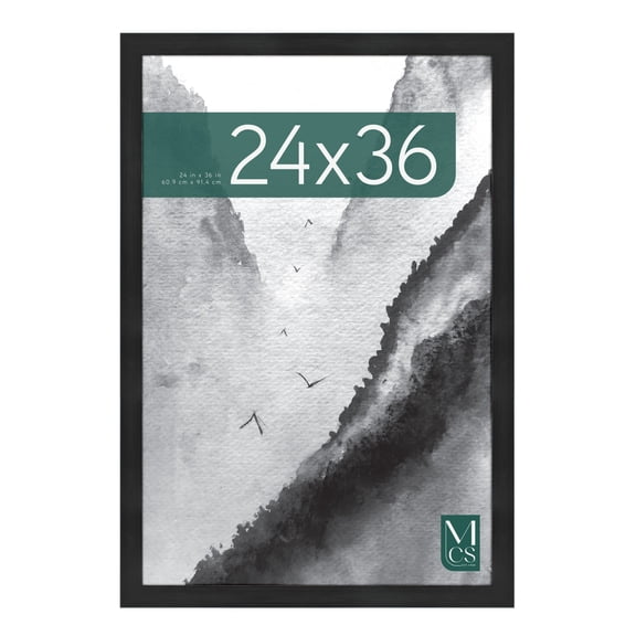 MCS Museum Poster Frame 24x36 Black, Vertical & Horizontal Wall Hanging Large Picture Frame for Photos, Posters & Art Prints (1-Pack)
