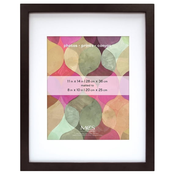 MCS Art Frame with Mat Opening, Walnut, 11 x 14 in