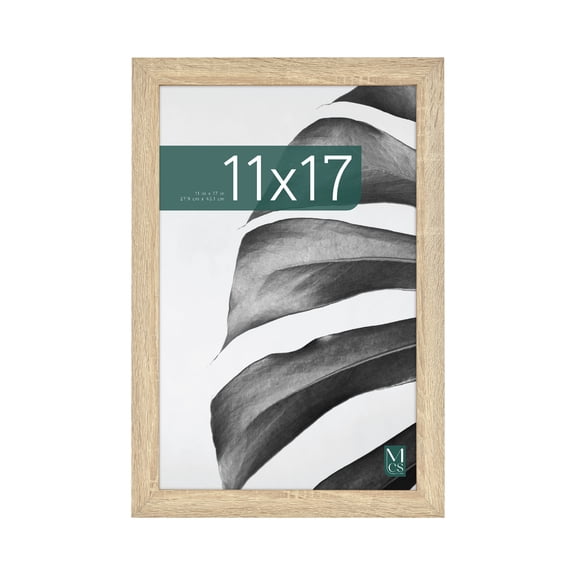 MCS Studio Gallery 11x17 Picture Frame Natural Woodgrain Engineered Wood, Rectangle Photo Frame for Photos, Posters & Art Prints (1-Pack)