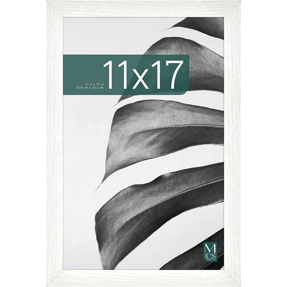 MCS Studio Gallery 11x17 Picture Frame White Woodgrain, Rectangle Photo Frame for Photos, Posters & Art Prints (1-Pack)