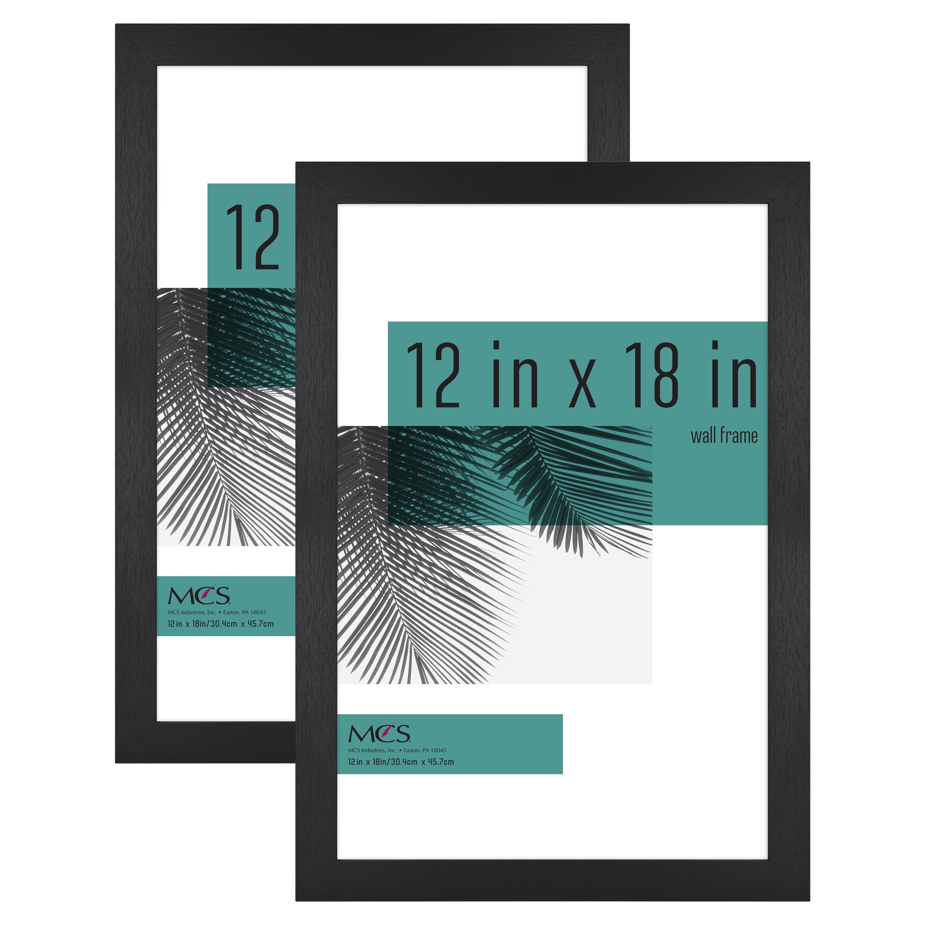 MCS Studio Gallery 12x18 Picture Frame Black Woodgrain, Rectangle Photo ...