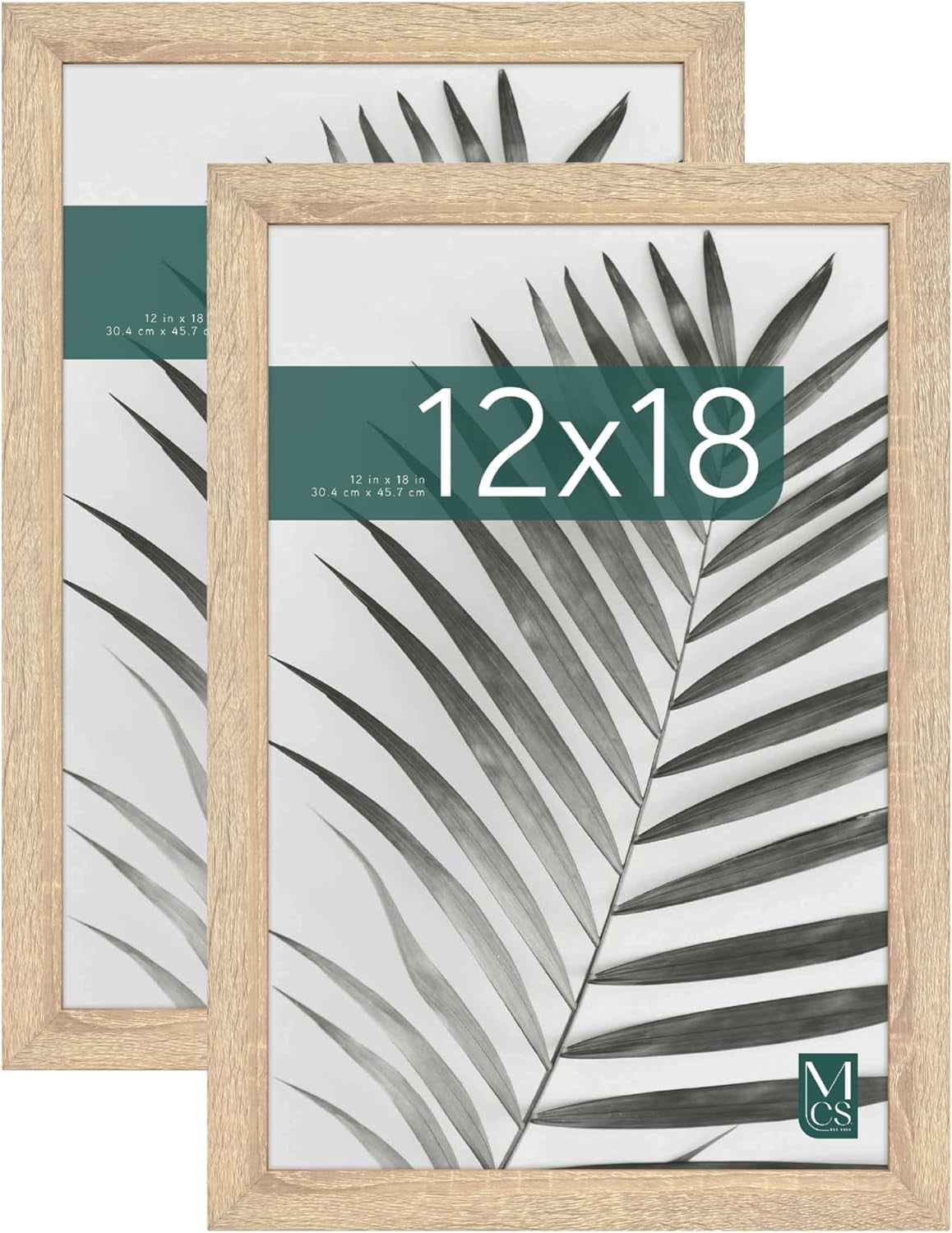 MCS Studio Gallery 12x18 Picture Frame Natural Woodgrain, Rectangle ...