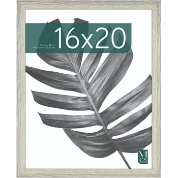 MCS Studio Gallery 16x20 Poster Frame Gray Woodgrain, Vertical & Horizontal Wall Hanging Large Picture Frame for Photos, Posters & Art Prints (1-Pack)