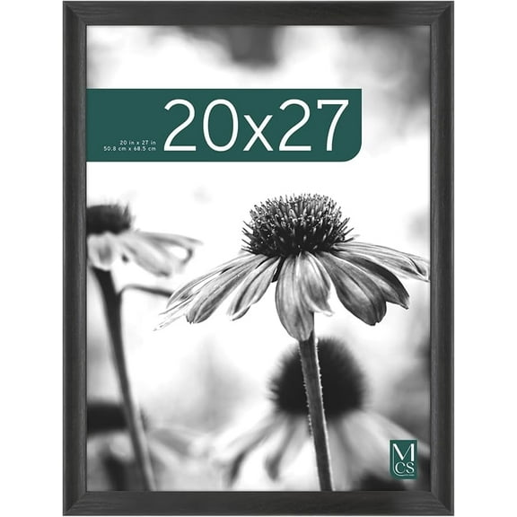 MCS Studio Gallery 20x27 Poster Frame Black Woodgrain, Vertical & Horizontal Wall Hanging Large Picture Frame for Photos, Posters & Art Prints (1-Pack) 1-Pack 20x27 - Select