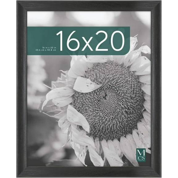 MCS Studio Gallery Classic 16x20 Poster Frame Black Woodgrain, Vertical & Horizontal Wall Hanging Large Picture Frame for Photos, Posters & Art Prints (1-Pack)