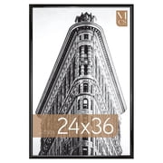 MCS Trendsetter 24x36 Poster Frame Black High-Gloss, Vertical & Horizontal Wall Hanging Large Picture Frame for Photos, Posters & Art Prints 1-Pack