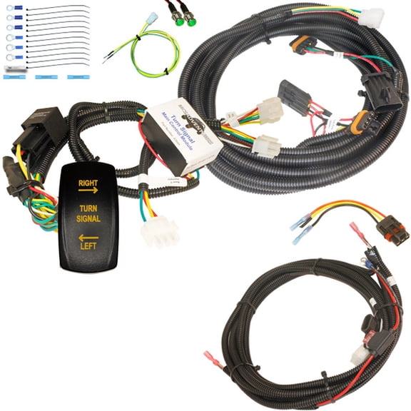 MCSADVENTURES Amber Vertical Rocker Turn Signal Kit for 14+ RZR, 18+ Ranger XP no lights