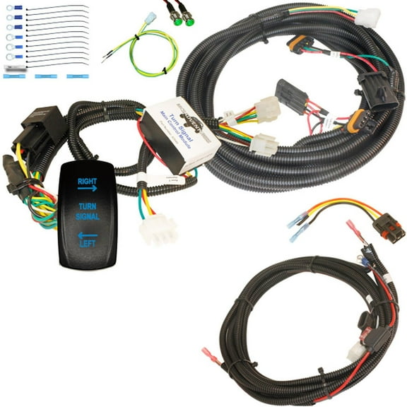 MCSADVENTURES Blue Vertical Rocker Turn Signal Kit for 14+ RZR, 18+ Ranger XP -blue backlight no lights