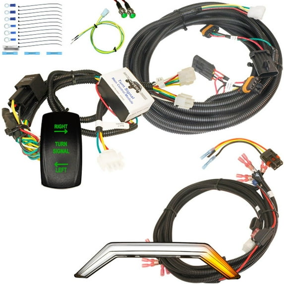 MCSADVENTURES Green Vertical Rocker Turn Signal Kit for Pro XP with Fang Light