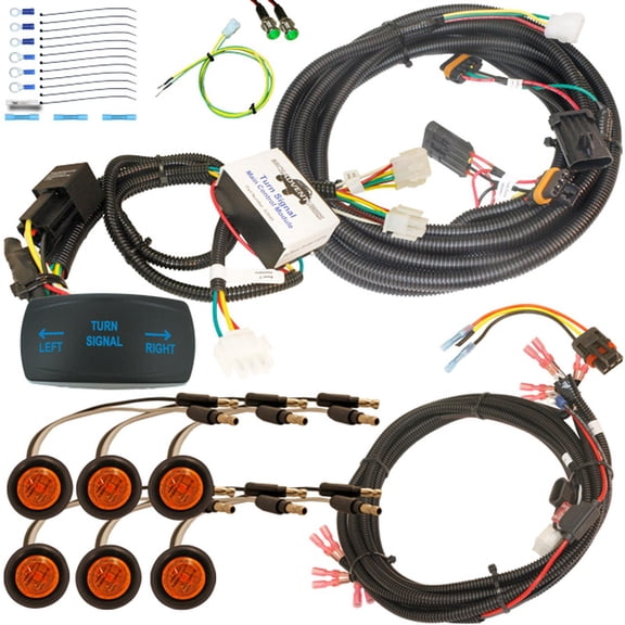 MCSADVENTURES Horizontal Rocker Plug and Play Turn Signal Kit for 14+ RZR, 18+ Ranger XP amber/amber