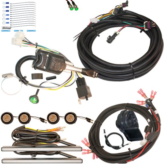 MCSADVENTURES Plug and Play Lever, Horn/Hazard for 13+ Ranger 500/570/900 and 2017 Ranger 1000 - forward facing stick-on lights
