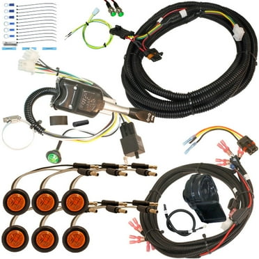 MCSADVENTURES Plug and Play Turn Signal Kit with Lever, Horn/Hazard for Polaris General - amber/amber