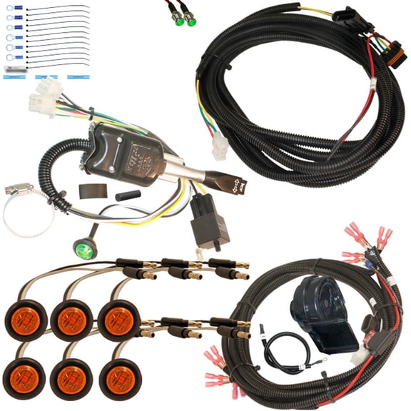 MCSADVENTURES Plug and Play turn kit with Horn / Hazard for 15-18 RZR Black Switch - amber/amber