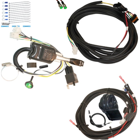 MCSADVENTURES Plug and Play turn kit with Horn / Hazard for 15-18 RZR Black Switch - no lights