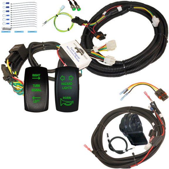 MCSADVENTURES Vertical Rocker Turn Signal Kit, Horn/Hazard for Polaris General no lights