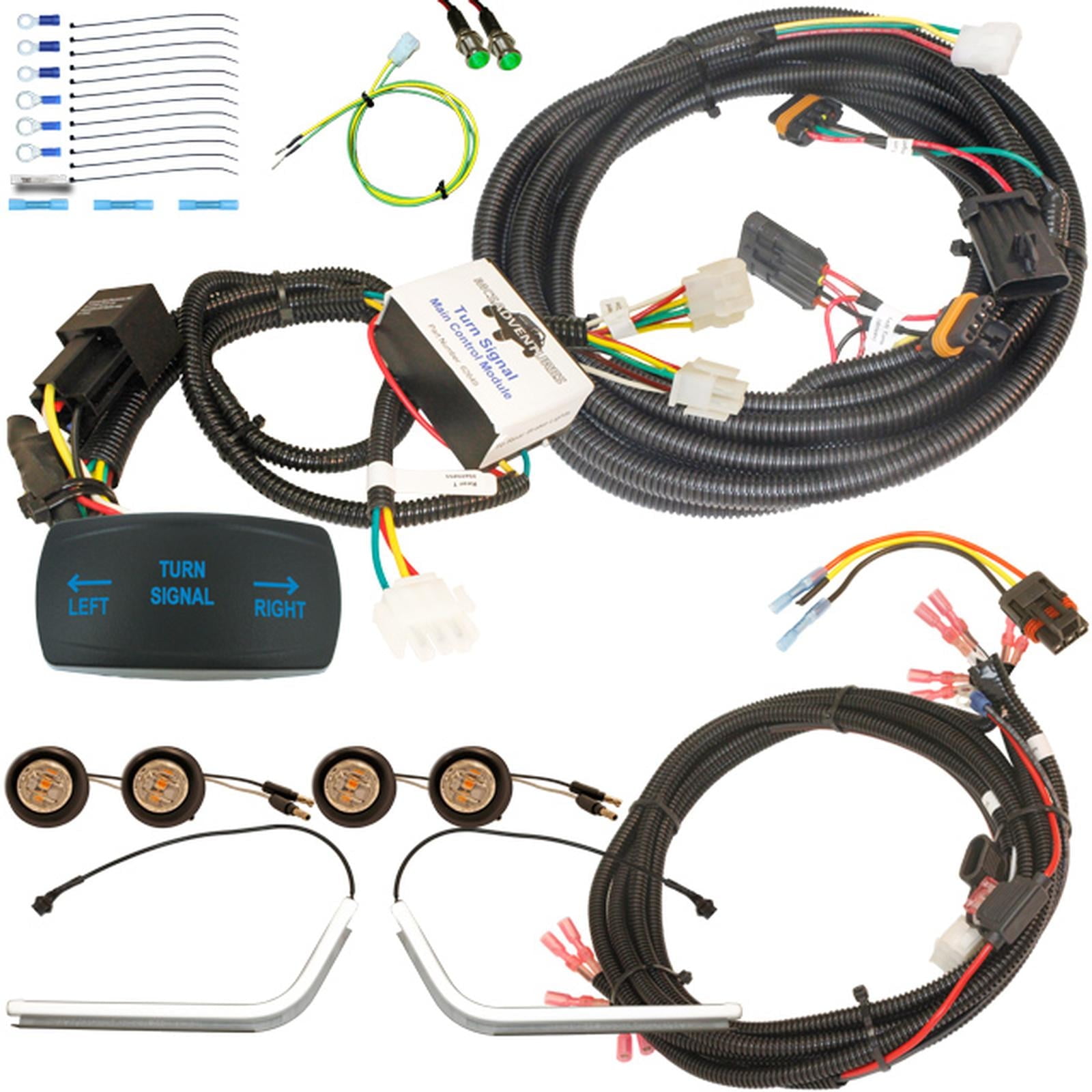 MCSADVENTURES plug and play turn signal kit for 14+ RZR: Rocker ...