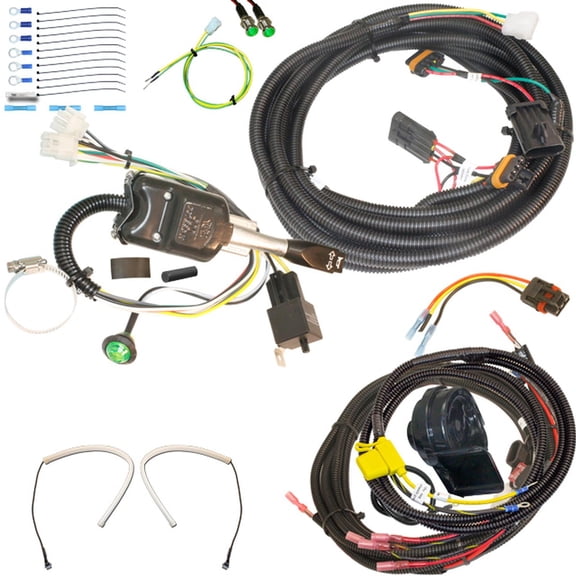 MCSADVENTURES plug and play turn signal kit for 18+ Ranger: Lever switch: (black), horn / hazard, front: crush tube LEDs
