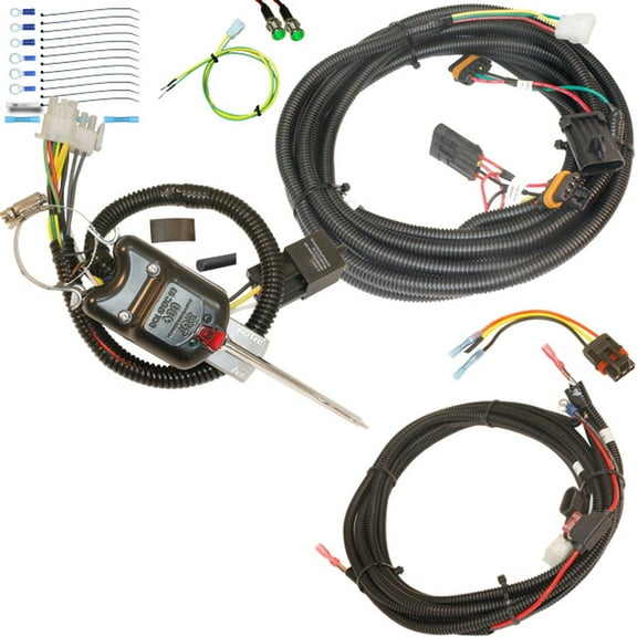 MCSADVENTURES plug and play turn signal kit for 2024 RZR XP 1000: Lever switch: (black), hazard, front: harness only