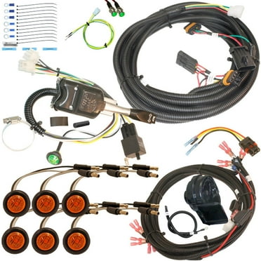 MCSADVENTURES plug and play turn signal kit for 24+ RZR XP 1000: Lever switch: (black), horn / hazard, 3/4 round lights (amber lens)