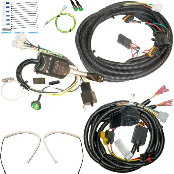 MCSADVENTURES plug and play turn signal kit for Polaris XPEDITION: Lever switch: (black), horn / hazard, crush tubes