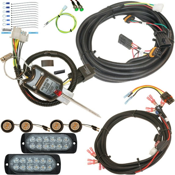 MCSADVENTURES plug and play turn signal kit for 2024 RZR XP 1000: Lever switch: (black), hazard, bolt on lights (12 led) (clear lens) and 3/4 lights (clear lens)