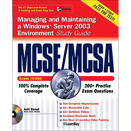 Pre-Owned MCSE/MCSA Managing and Maintaining a Windows Server 2003 Environment Study Guide (Exam 70-290) 9780072223224