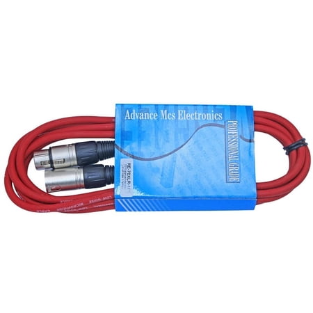 MCSPROAUDIO 10 FOOT MALE TO FEMALE XLR CABLE - Red