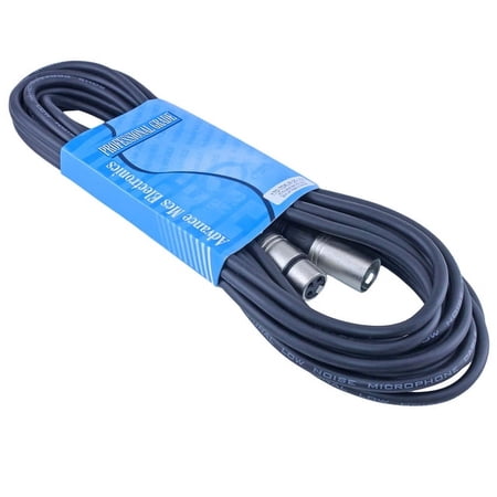 MCSPROAUDIO 100 FOOT MALE TO FEMALE XLR CABLE - Black