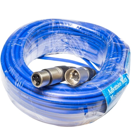 MCSPROAUDIO 100 FOOT MALE TO FEMALE XLR CABLE - Blue