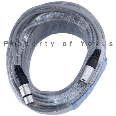 MCSPROAUDIO 100 FOOT MALE TO FEMALE XLR CABLE - Gray