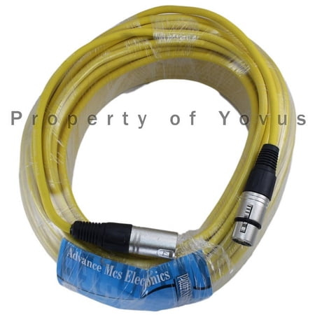 MCSPROAUDIO 100 FOOT MALE TO FEMALE XLR CABLE - Yellow