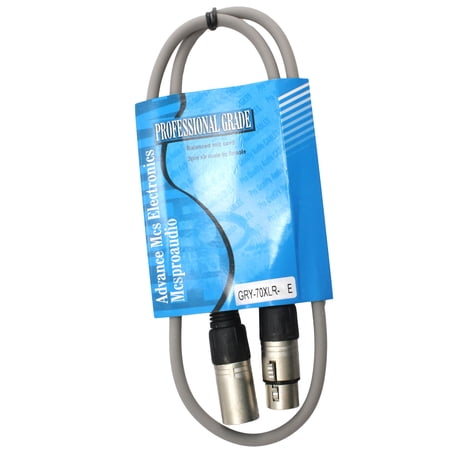 MCSPROAUDIO 15 FOOT MALE TO FEMALE XLR CABLE - Gray