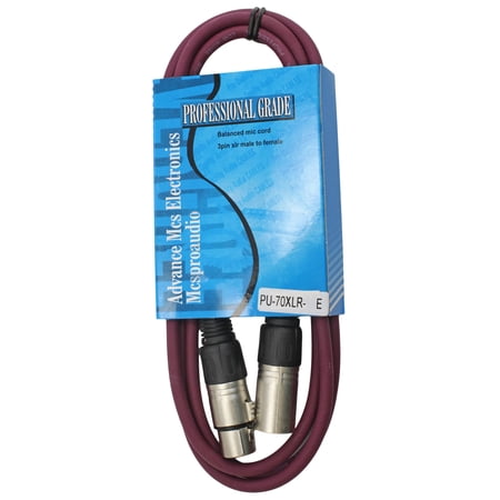 MCSPROAUDIO 20 FOOT MALE TO FEMALE XLR CABLE - Purple