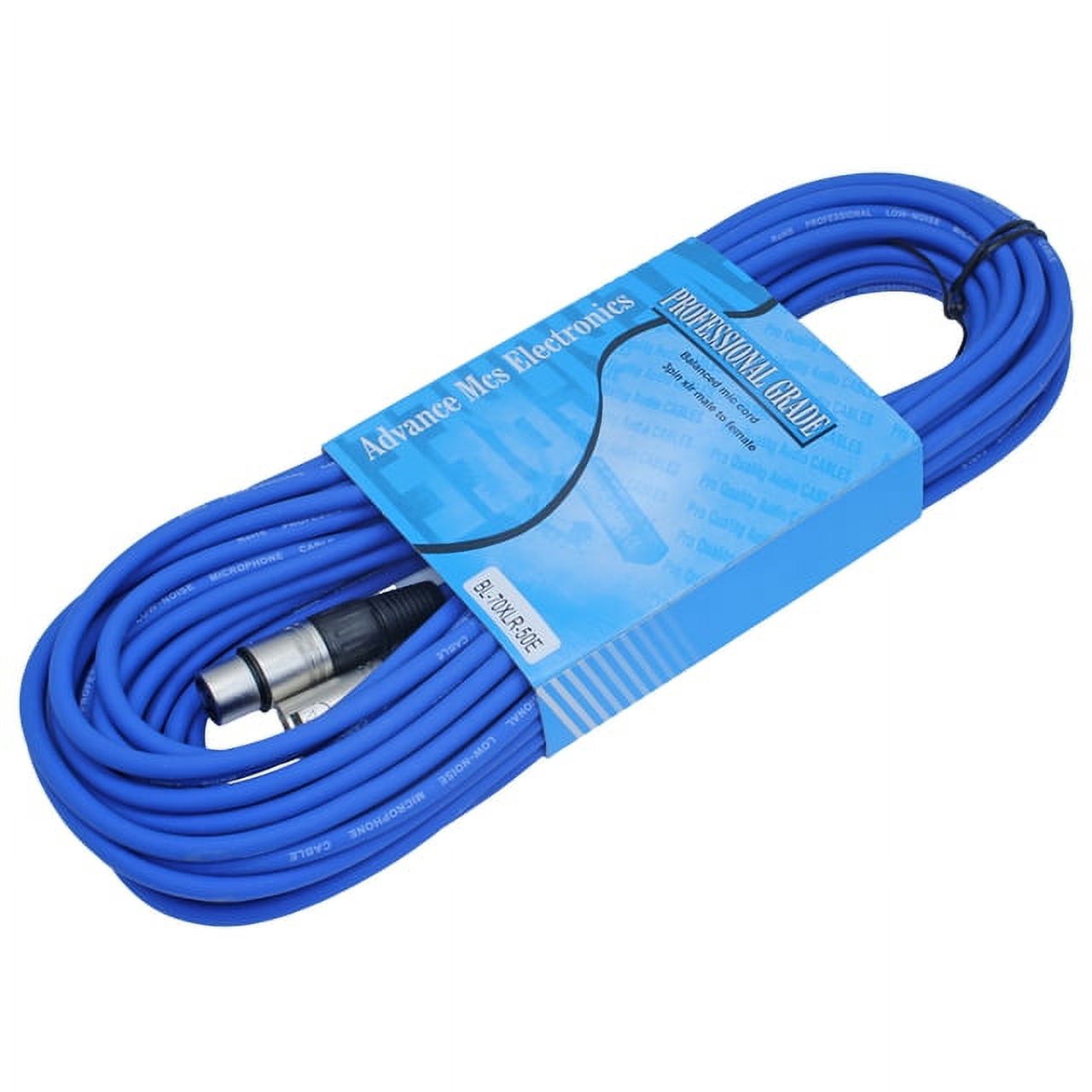 MCSPROAUDIO 50 FOOT MALE TO FEMALE XLR CABLE - Blue