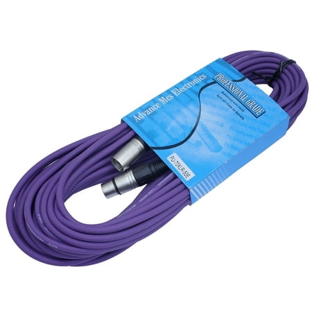 MCSPROAUDIO 50 FOOT MALE TO FEMALE XLR CABLE - Purple