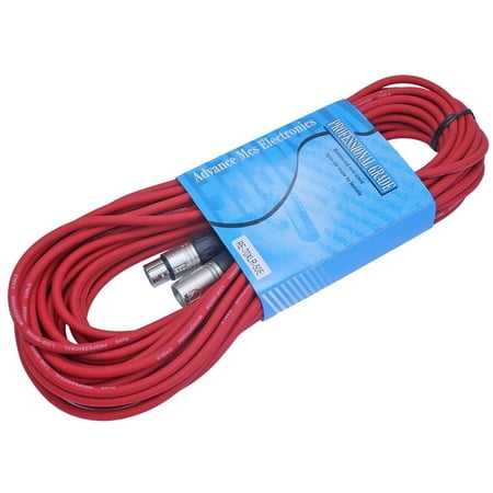 MCSPROAUDIO 50 FOOT MALE TO FEMALE XLR CABLE - Red