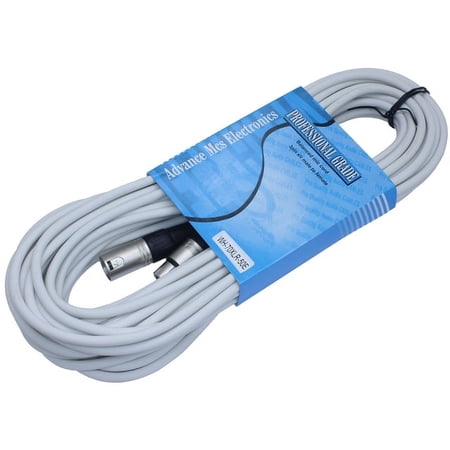 MCSPROAUDIO 50 FOOT MALE TO FEMALE XLR CABLE - White