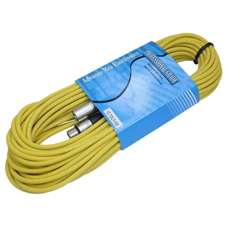 MCSPROAUDIO 50 FOOT MALE TO FEMALE XLR CABLE - Yellow