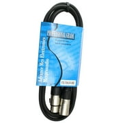 MCSPROAUDIO 6 FOOT MALE TO FEMALE XLR CABLE - Black
