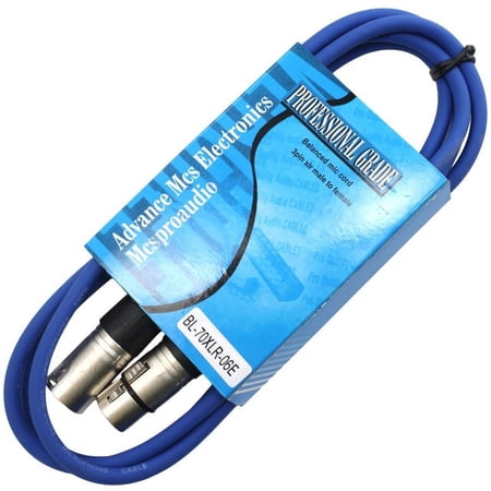 MCSPROAUDIO 6 FOOT MALE TO FEMALE XLR CABLE - Blue